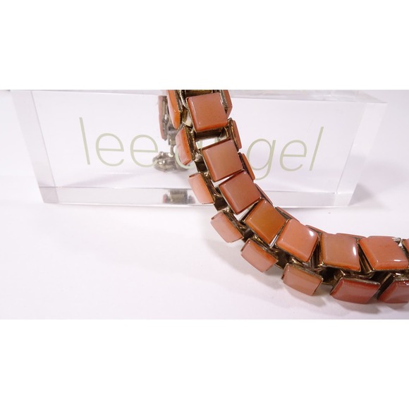 Neiman Marcus Women's Chunky Tile Box Link Bracelet Carmel NWT 240 - Picture 7 of 7